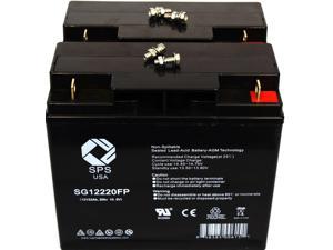 SPS Brand 12V 22Ah Replacement Battery for APC RBC7 Replacement Batteries 12V 22AH (2 Pack)