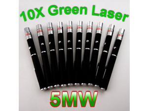 10pcs 5mw 532nm Lazer Visible Beam Light Powerful Green Laser Pointer Pen Power