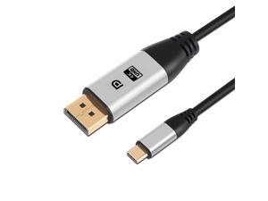 USB C to DisplayPort Cable 6FT [8K@60Hz, 4K@144Hz, 2K@240Hz, HDR], CableCreation Type-C to DP 1.4 Cord 32.4Gbps Thunderbolt 3/4 Compatible for Oculus Rift S, MacBook Pro/Air, XPS 13/15, Surface Pro