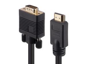 HDMI to VGA,  Unidirectional Gold Plated HDMI to VGA Cable Compatible with Computer, PS3, PC, Monitor, Projector, HDTV, Raspberry Pi, Roku, Xbox, etc. 3 ft.