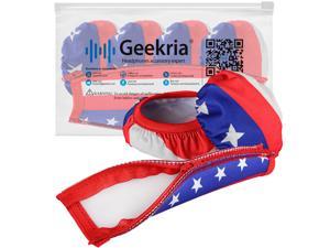 Geekria Flex Fabric Earphone Covers for Bose QuietComfort QC35II, QC25 Headphones, Stretchable, and Washable Earpads Protectors + Headband Cover/ Headband Cushion/ Headband Protector (American Flag)