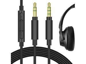 Geekria QuickFit Audio Cable with Mic Compatible with COWIN E7 E8 E7 PRO Anker Soundcore Life Q35 Cable 35mm Aux Replacement Stereo Cord with Inline Microphone and Volume Control 4 ft12 m