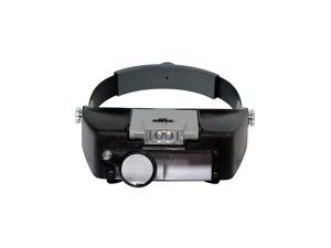 Wearable Magnifying Glasses Head Visor Style Magnifier with LED Work Light without Battery (Black) Wearable Magnifying Glasses Head Visor Style Magnifier with LED Work Light without Battery (Black)