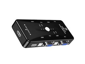 KVM Switcher Four in One out Mouse Keyboard Switch Splitter 4 Port USB Audio Video Switcher VGA Printer Share Switch KVM Switcher Four in One out Mouse Keyboard Switch Splitter 4 Port USB Audio Video Switcher VGA Printer Share Switch