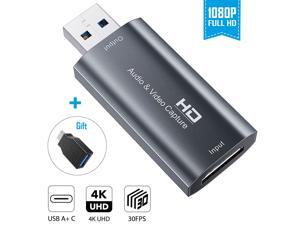 Foxnovo Audio & Video Capture Capture Card, USB3.0 HDMI to USB 2.0 Video Capture Device, Full HD 1080P 60FPS for Game Recording, Live Streaming Broadcasting Foxnovo Audio & Video Capture Capture Card, USB3.0 HDMI to USB 2.0 Video Capture Device, Full HD 1080P 60FPS for Game Recording, Live Streaming Broadcasting