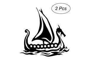 2pcs Dragon Boat Bumper Stickers Car Truck Motorcycle Decals Waterproof Window Vinyl Stickers (Black) 2pcs Dragon Boat Bumper Stickers Car Truck Motorcycle Decals Waterproof Window Vinyl Stickers (Black)