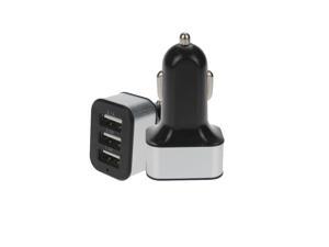 Car Charger Cup Holder Power Innverter with Triple USB Charging Ports 2.1A for iPhone X 8 8 Plus 7 6s iPad Galaxy S9 S8 Note 8 (Black and Silver)