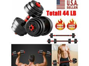 Weight Dumbbell Set Adjustable Cap Gym Barbell Plates Body Workout Totall 44 LB Weight Dumbbell Set Adjustable Cap Gym Barbell Plates Body Workout Totall 44 LB