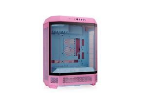 Thermaltake Tower 600 Mid Tower; 2x140mm CT Fans Included; 420mm Radiator Support; 400mm GPU Clearance; Hidden Connector Support; Rotatable PCIe Slots; Bubble Pink; CA-1Z1-00MAWN-00