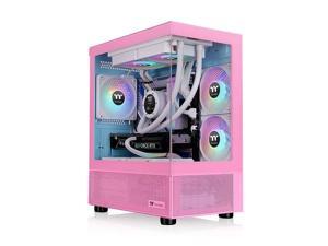 Thermaltake View 170 TG ARGB m-ATX Chassis; 3x120mm ARGB Lite Fans Included; 280mm Radiator Support; 340mm GPU Clearance; 160mm Air Cooler Max Height; Bubble Pink; CA-1Z4-00MAWN-01