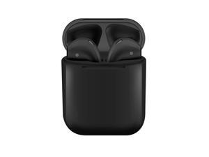 i12 TWS Wireless Bluetooth 5.0 Touch control Earphones with 300mAh Charging Dock Automatically Pairing - Black i12 TWS Wireless Bluetooth 5.0 Touch control Earphones with 300mAh Charging Dock Automatically Pairing - Black