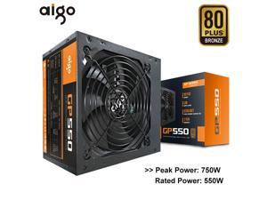 Aigo GP550 Desktop Power Supply 750W 80PLUS BRONZE Quiet Power 12V ATX Active Power Supply Computer Cooling Fan for Intel AMD PC Aigo GP550 Desktop Power Supply 750W 80PLUS BRONZE Quiet Power 12V ATX Active Power Supply Computer Cooling Fan for Intel AMD PC