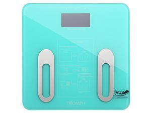 Triomph Premium Digital Body Fat Bathroom Scale Measures Weight, Body Fat, Water, Muscle, Bone Mass and Calorie, Smart Step-On Technology, 400 lbs Capacity (Black)