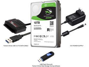 Fantom Drives 10TB 7200RPM Hard Drive Upgrade Kit with Seagate Barracuda Pro ST10000NE0008, Fantom Drives SATA to USB 3.0 Converter and Fantom Drives Cloning Software Inside USB Flash Drive Fantom Drives 10TB 7200RPM Hard Drive Upgrade Kit with Seagate Barracuda Pro ST10000NE0008, Fantom Drives SATA to USB 3.0 Converter and Fantom Drives Cloning Software Inside USB Flash Drive