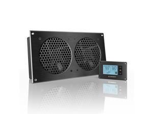 AC Infinity AIRPLATE T7, Quiet Cooling Fan System with Thermostat Control, for Home Theater AV Cabinets