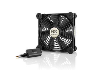 AC Infinity MULTIFAN S3, Quiet 120mm USB Fan for Receiver DVR Playstation Xbox Computer Cabinet Cooling