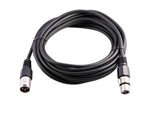 XLR Male to Female Microphone Cable - 20 Feet, Black