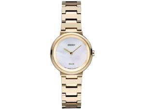 Seiko SUP386 Quartz Women's Gold Steel Bracelet With Mother Of Pearl Dial NWT Seiko SUP386 Quartz Women's Gold Steel Bracelet With Mother Of Pearl Dial NWT