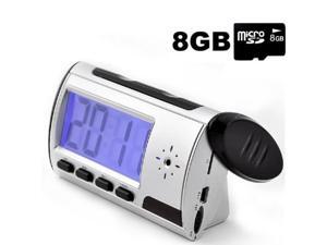 8GB Spy Alarm Clock Camera DVR Hidden Cam Camcorder Remote Motion Detector DV Motion Detection Wireless remote control Webcam