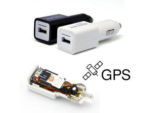 Car Charger Locator GSM Vehicle Car GPS Tracker Professional Ear Bug Listening Device Voice Callback Audio Surveillance Spy Hidden Vehicle-(Black)