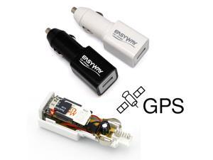 Car Charger Locator GSM Vehicle Car GPS Tracker Professional Ear Bug Listening Device Voice Callback Audio Surveillance Spy Hidden Vehicle-(White)