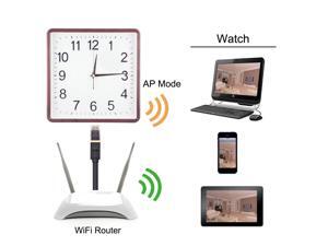 KSRplayer@8GB 1280x720P HD Wifi Spy Camera Clock Motion Detective SD Card Video Recorder