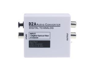 Mini 24bit D2A Audio Converter Digital to Analog Optical Coaxial Toslink to Analog RCA L/R Audio Converter Box(White) Mini 24bit D2A Audio Converter Digital to Analog Optical Coaxial Toslink to Analog RCA L/R Audio Converter Box(White)