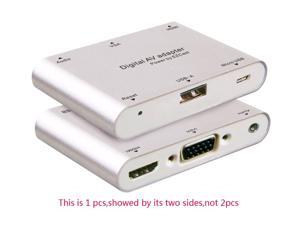3 in 1 Digital AV Adapter USB to HDMI VGA +Audio Video Converter For iPhone 6S Plus Ipad Samsung iOS Android Windows P27 3 in 1 Digital AV Adapter USB to HDMI VGA +Audio Video Converter For iPhone 6S Plus Ipad Samsung iOS Android Windows P27