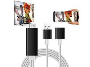 Cell Phone to HDMI TV Mirroring Cable Support iOS and Android to 1080P HDTV Cord for iOS and Android and Type C USB 3.1 Devices(Plug and Play ) Cell Phone to HDMI TV Mirroring Cable Support iOS and Android to 1080P HDTV Cord for iOS and Android and Type C USB 3.1 Devices(Plug and Play )