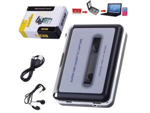 USB Cassette-to-MP3 Converter Capture, Actpe Audio Super USB Portable Cassette/ Tape to PC MP3 Switcher Converter with Headphone