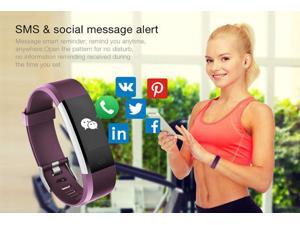 Bluetooth Smart Watch Band Fitness Tracker HR Sleep Monitor Pedometer ID115 Plus