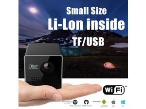 Mini Projector WiFi LED DLP Video Projector 1080P Compatible with TF Card, Airplay for Video / Movie / Game / Home Theater (Projector) P1 Mini Projector WiFi LED DLP Video Projector 1080P Compatible with TF Card, Airplay for Video / Movie / Game / Home Theater (Projector) P1