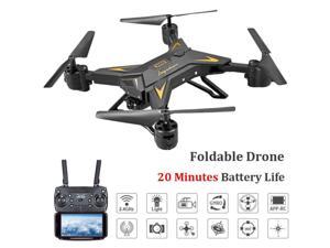 Foldable Mini RC Helicopter Drone 2.4Ghz 6-Axis Gyro 4 Channels Quadcopter with 1080P 5.0MP Camera for Aerial Photography