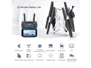 Foldable Mini RC Helicopter Drone 2.4Ghz 6-Axis Gyro 4 Channels Quadcopter with 1080P 5.0MP Camera for Aerial Photography