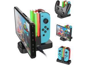 Nintendo Switch Joy-Con Pro Controller Charging Dock, Charging Dock Stand Station for Switch Joy-Con and Pro Controller with Charging Indicator and Type C Charging Cable 4 in 1 Nintendo Switch Joy-Con Pro Controller Charging Dock, Charging Dock Stand Station for Switch Joy-Con and Pro Controller with Charging Indicator and Type C Charging Cable 4 in 1