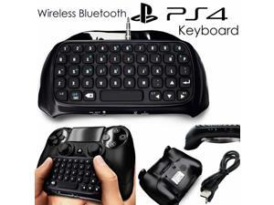 PS4 Wireless Mini Bluetooth Keyboard - Keypad Gamepad Joystick Text Messager Chatpad Adapter for Sony Playstation 4 PS4 Gaming Controller Black [Playstation 4]