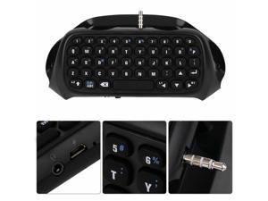Wireless Keypad Compatible for PS4 Keyboard PlayStation Slim Pro Controller ChatPad Input Text Search Chat | Built-in Speaker 3.5mm Jack