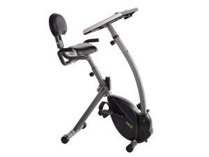 WIRK Ride Steel Frame 2 AAA Battery Operated Exercise Bike Cycling Workstation with Tablet Holder and Fitness Monitor