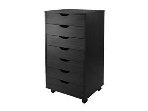 Winsome Trading 20792 Halifax Cabinet for Closet - Office, 7 Drawers, Black