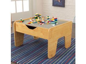 KidKraft 2-in-1 Activity Play Table with Plastic Building Block Board, Natural KidKraft 2-in-1 Activity Play Table with Plastic Building Block Board, Natural