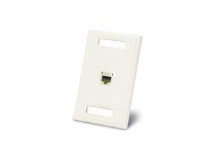 1-Port CAT5e Configured Wallplate White 1-Port CAT5e Configured Wallplate White