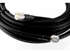 MPD Digital RG-8u-PL259-100ft RG8u HF UHF VHF Coax Antenna RF Cable with Silver Teflon UHF Connectors 100 Feet MPD Digital RG-8u-PL259-100ft RG8u HF UHF VHF Coax Antenna RF Cable with Silver Teflon UHF Connectors 100 Feet