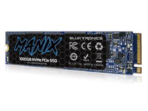 Eluktronics MANIX 1TB Ultra Performance Series PCIe NVMe 4.0 x 4 M.2 2280 Solid State Drive SSD Read/Write Speed up to 4,700MB/s and 1,800MB/s - MANIX1000GB-G4SS