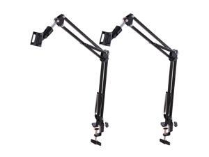 2x Mic Microphone Suspension Boom Scissor Arm Stand Holder Adjustable Studio Broadcast DJ NB-35 2x Mic Microphone Suspension Boom Scissor Arm Stand Holder Adjustable Studio Broadcast DJ NB-35