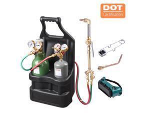 Portable Weld Torch Tank Kit Twin Tote Oxygen Acetylene Oxy Cutting Brazing DOT Portable Weld Torch Tank Kit Twin Tote Oxygen Acetylene Oxy Cutting Brazing DOT