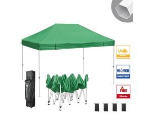 Instahibit 10x15ft Pop Up Canopy Tent Commercial Instant Shelter Trade Fair Canopy w/ Roller Bag