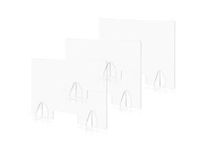 Yescom 3 Pack 36"x24" Acrylic Screen Board Table Guard Barrier Divider Shield Office Yescom 3 Pack 36"x24" Acrylic Screen Board Table Guard Barrier Divider Shield Office