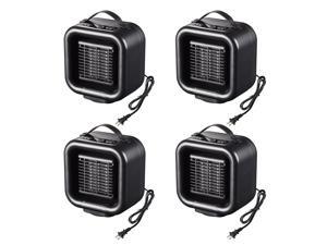 Yescom 4 Pack 1000W Mini PTC Oscillating Ceramic Heater Fan Warm Cool Overheat Protect