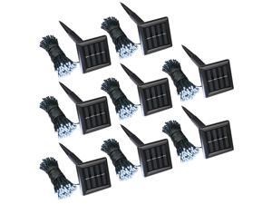 100 LED Solar Powered String Light Static Christmas Party Garden Decor 8 Pack