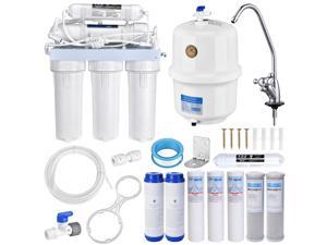 5 Stage 50 GPD Home Drinking Reverse Osmosis System and Extra 8 Water Filters